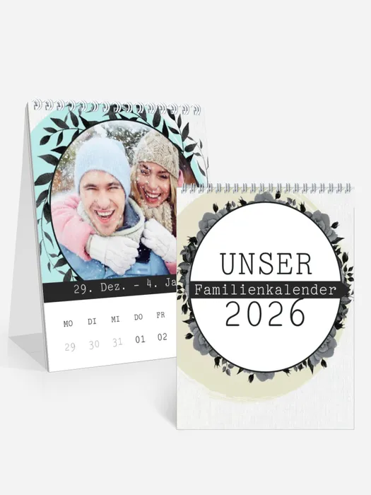 Wochen-Tischkalender Blumenkranz
