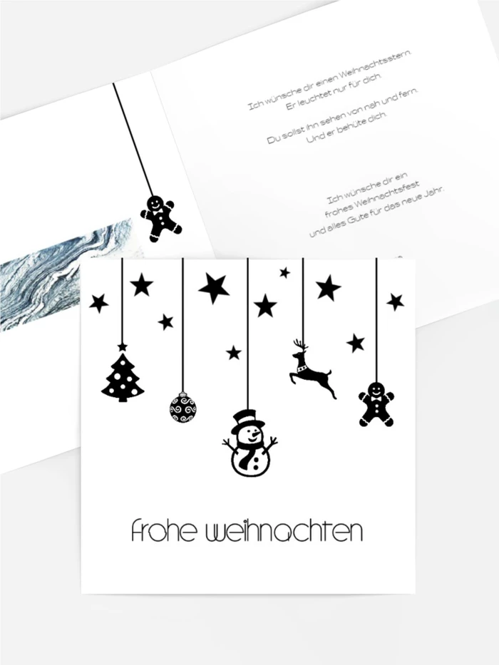 Weihnachtsgrußkarte Schmuckelemente