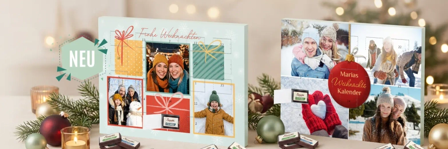 Foto Adventskalender mit Schokolade