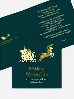 Weihnachtsgrußkarte Kutsche Weihnachtsgrußkarte Kutsche