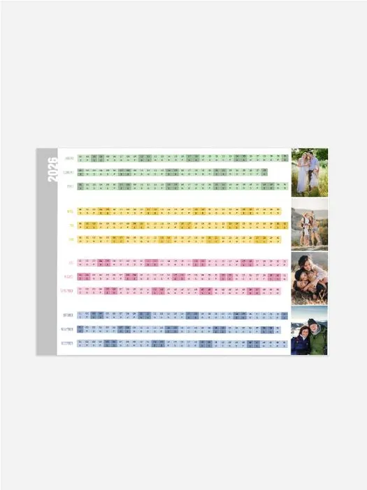 Jahresplaner Unterteilt