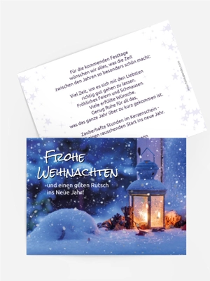 Weihnachtsgrußkarte Laterne Weihnachtsgrußkarte Laterne