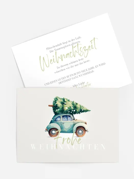 Grußkarte Weihnachten Urlaubsreise