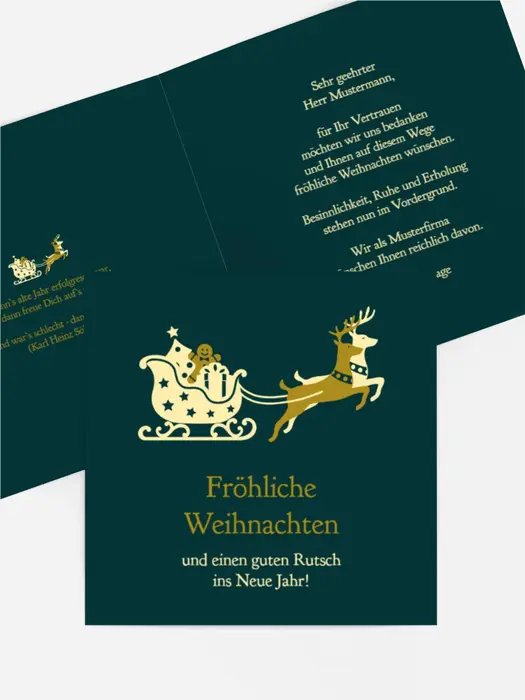 Weihnachtsgrußkarte Kutsche Weihnachtsgrußkarte Kutsche