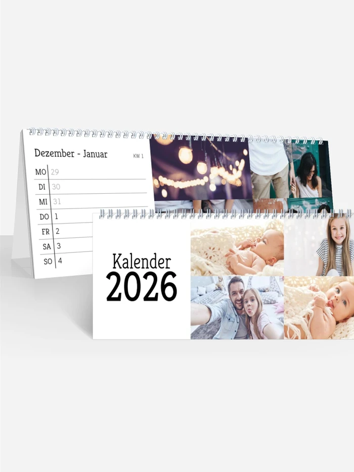 Wochen-Tischkalender Blanko Collage