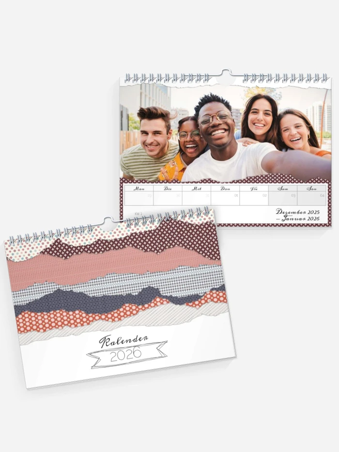 Wochen-Wandkalender Tapetenabriss