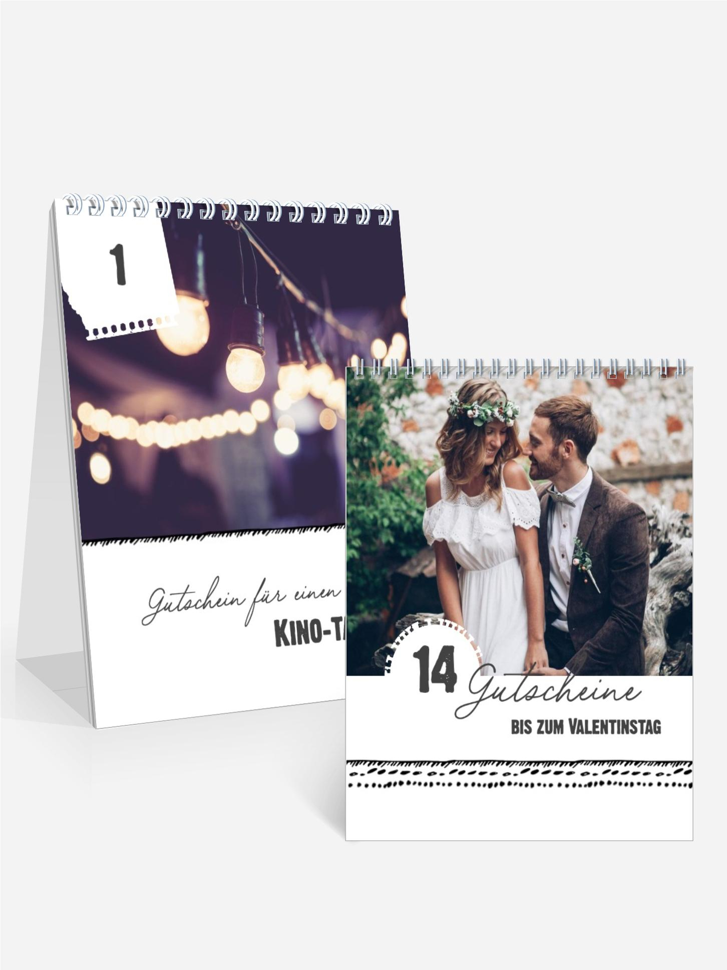 Valentinstag Kalender Gutschein Valentinstag Kalender Gutschein