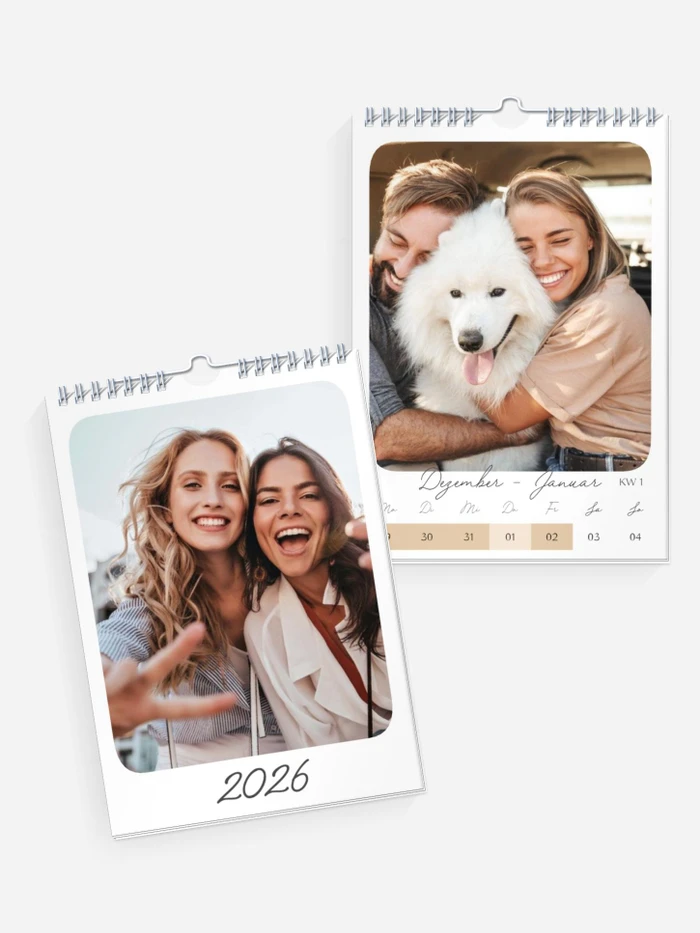 Wochen-Wandkalender Abgerundet