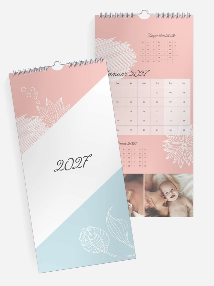 3-Monatskalender Sanft geblümt 3-Monatskalender Sanft geblümt