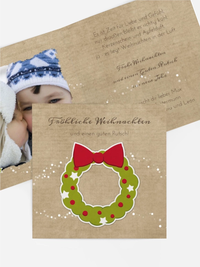Weihnachtsgrußkarte Weihnachtskranz Bild Weihnachtsgrußkarte Weihnachtskranz Bild