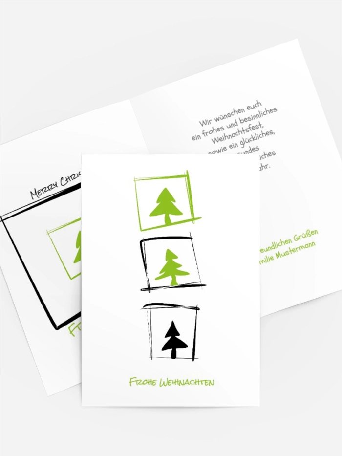 Weihnachtsgrußkarte Bäumchenbild Weihnachtsgrußkarte Bäumchenbild