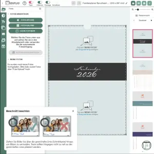 Fotokalender selbst gestalten einfach in unserem Editor