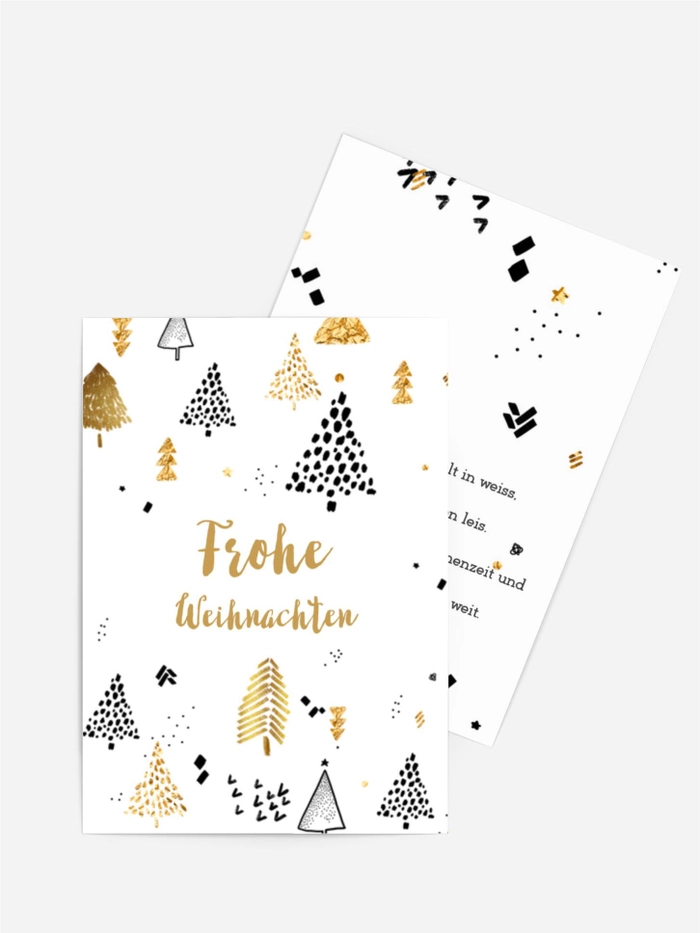 Weihnachtsgrußkarte Leise rieselt der Schnee