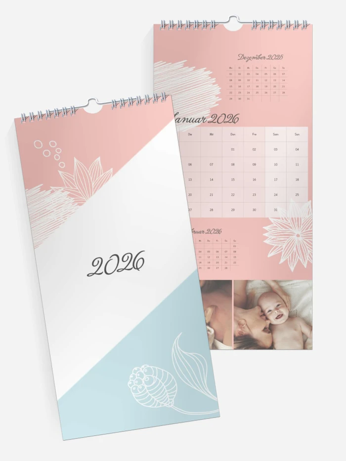 3-Monatskalender Sanft geblümt 3-Monatskalender Sanft geblümt