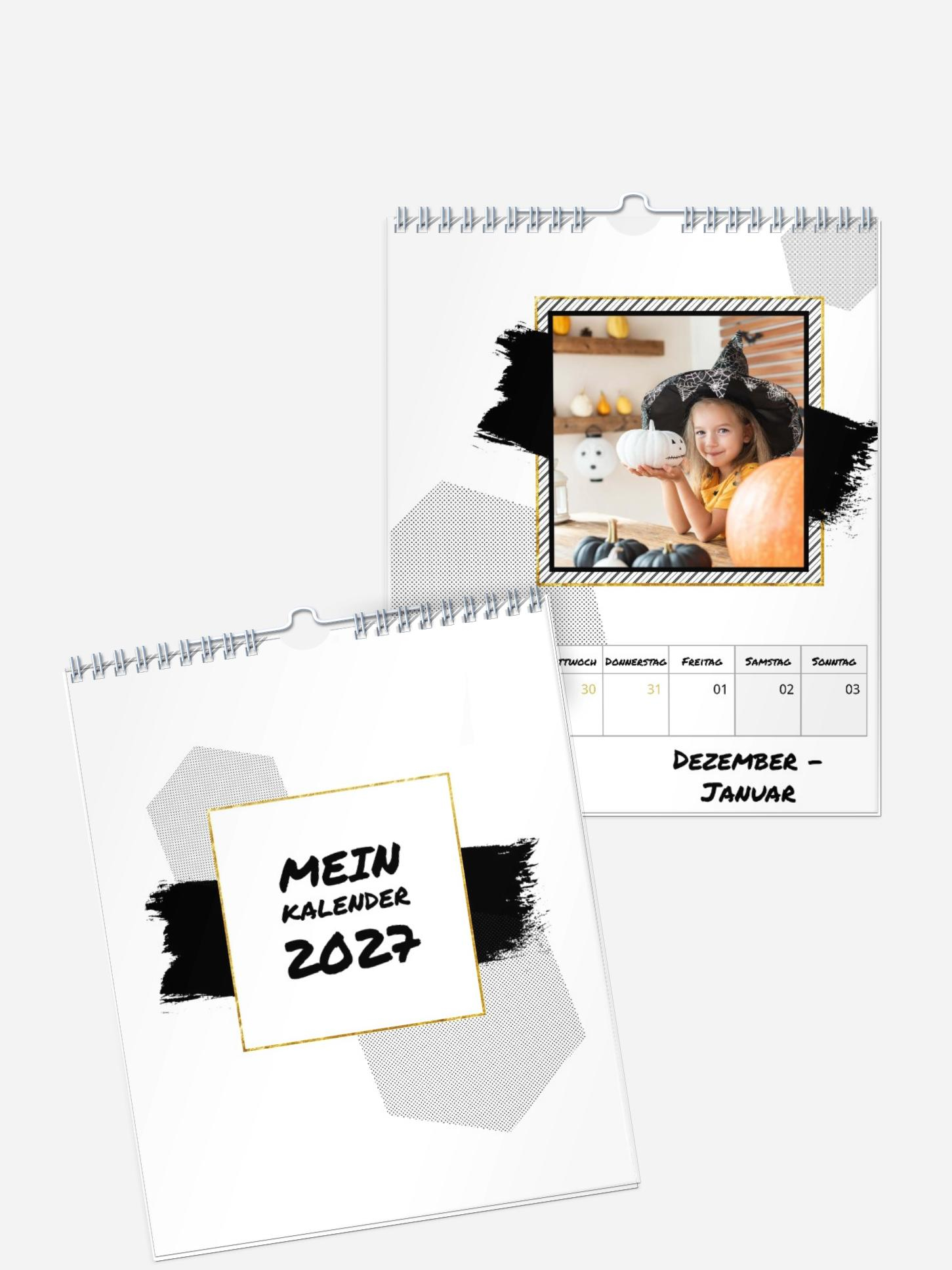 Wochen-Wandkalender Pinselstrich Wochen-Wandkalender Pinselstrich