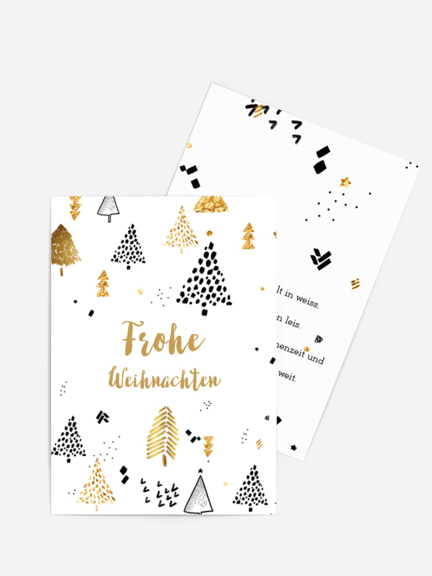 Weihnachtsgrußkarte Leise rieselt der Schnee Weihnachtsgrußkarte Leise rieselt der Schnee