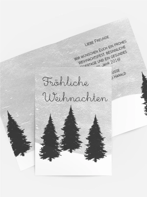 Weihnachtsgrußkarte Winterwald Weihnachtsgrußkarte Winterwald