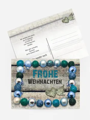 Weihnachtsgrußkarte Kugelrahmen Weihnachtsgrußkarte Kugelrahmen