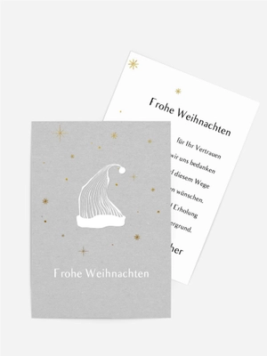 Weihnachtsgrußkarte Zipfelmütze Weihnachtsgrußkarte Zipfelmütze