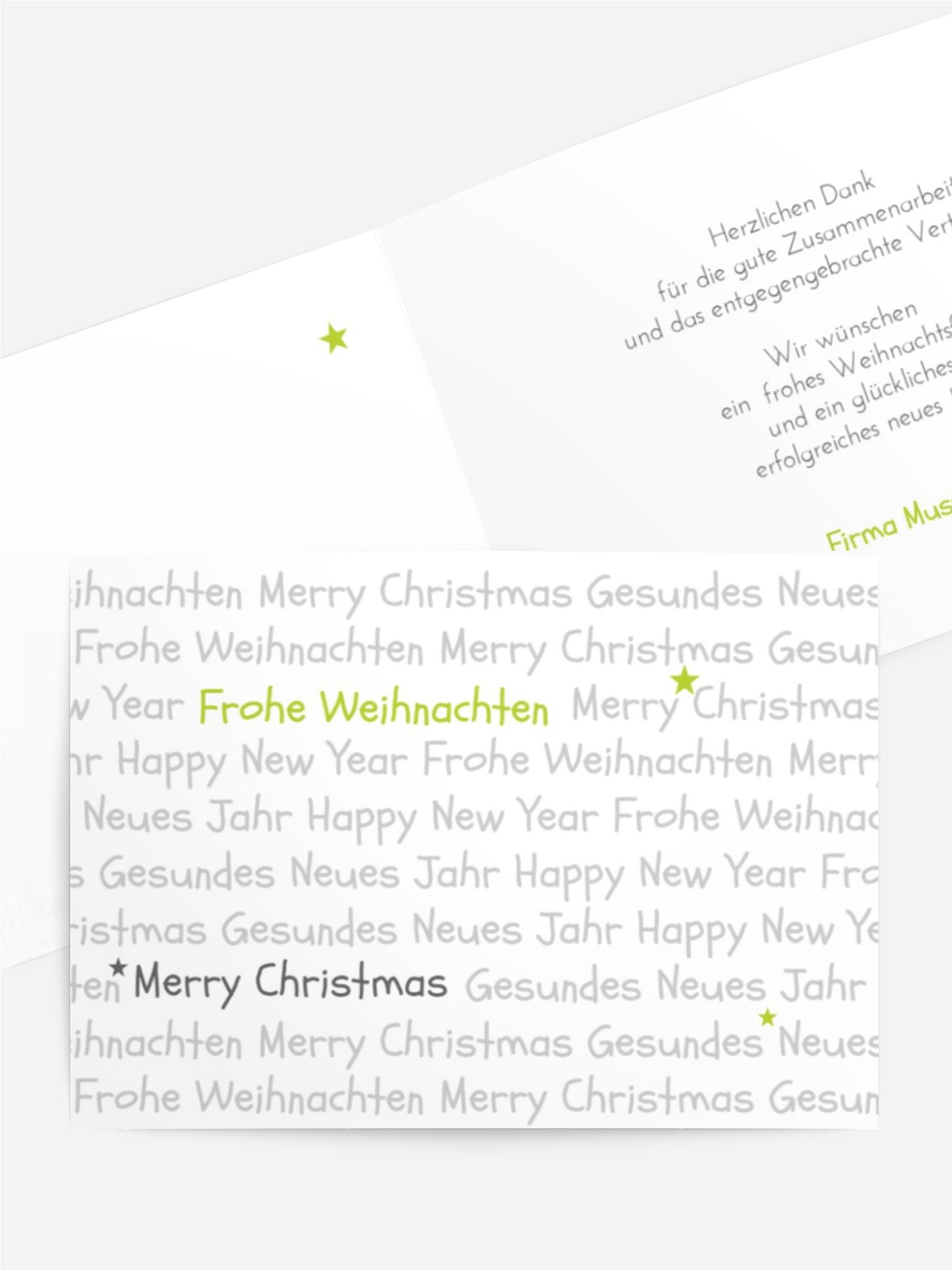 Weihnachtsgrußkarte Schrift Weihnachtsgrußkarte Schrift