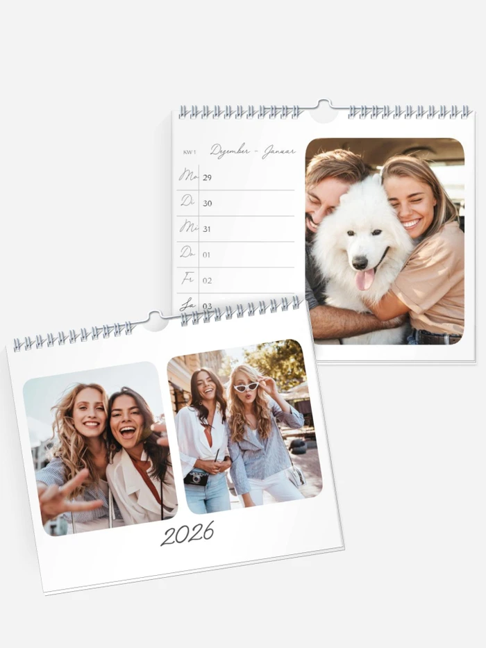 Wochen-Wandkalender Abgerundet