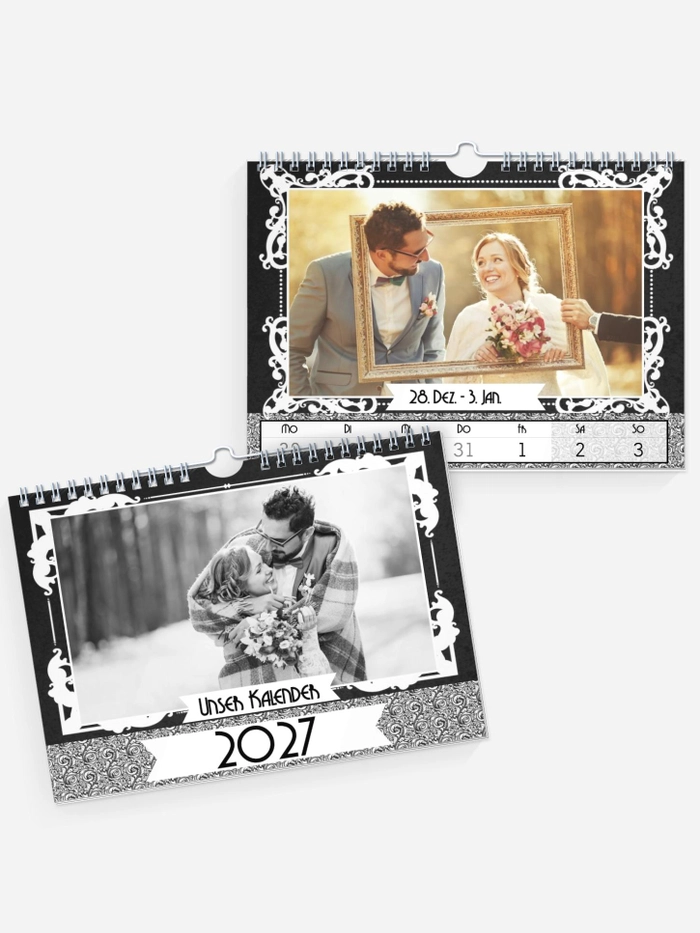 Wochen-Wandkalender Eingerahmt