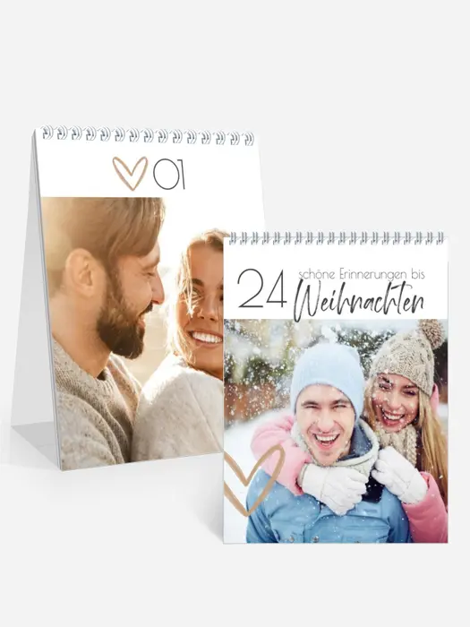 Adventskalender Herz aus Gold