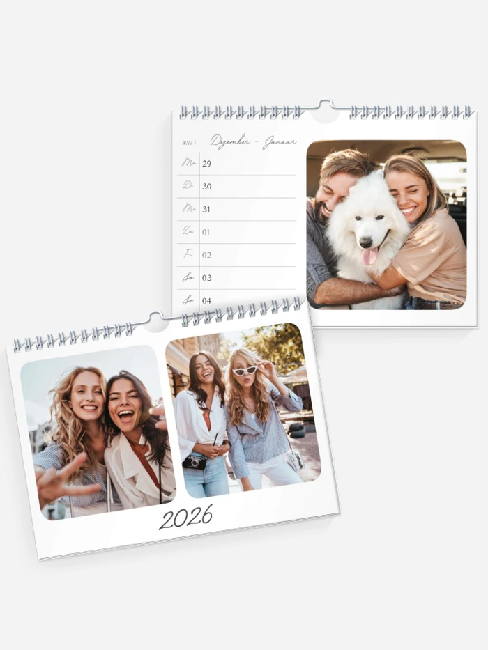 Wochen-Wandkalender Abgerundet