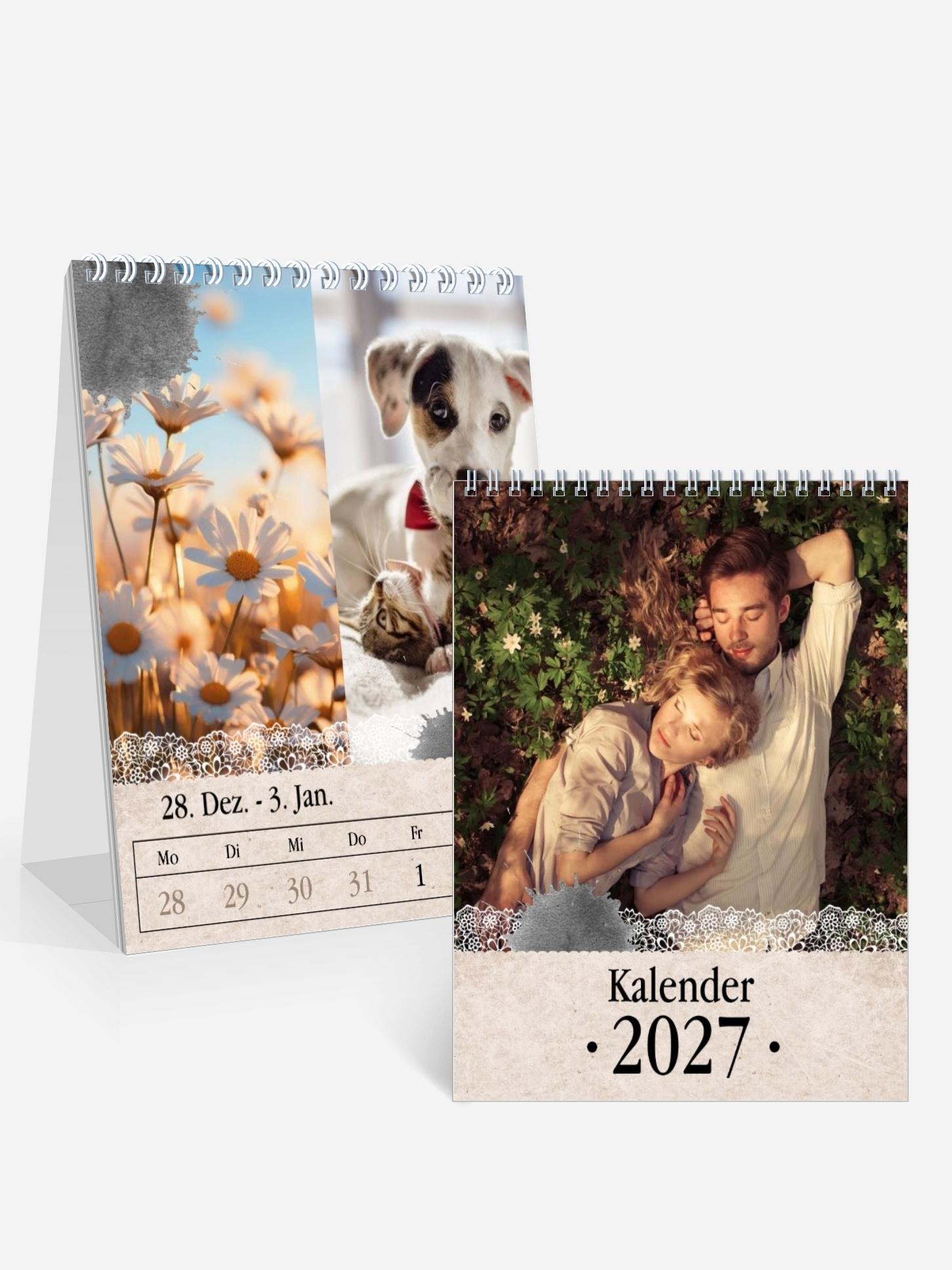 Wochen-Tischkalender Tintenklecks Wochen-Tischkalender Tintenklecks