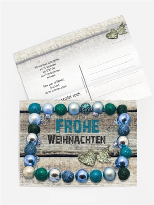 Weihnachtsgrußkarte Kugelrahmen Weihnachtsgrußkarte Kugelrahmen