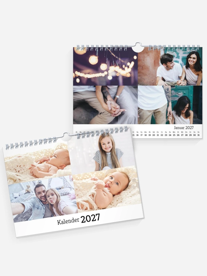 Wandkalender Blanko Collage quer
