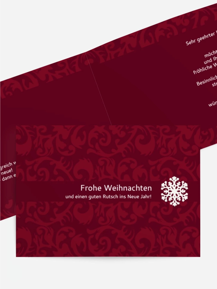 Weihnachtsgrußkarte Flocke Weihnachtsgrußkarte Flocke