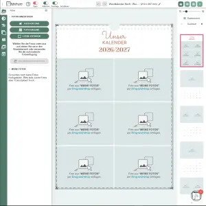 Editor mit einem Wandkalender zum selbst gestalten