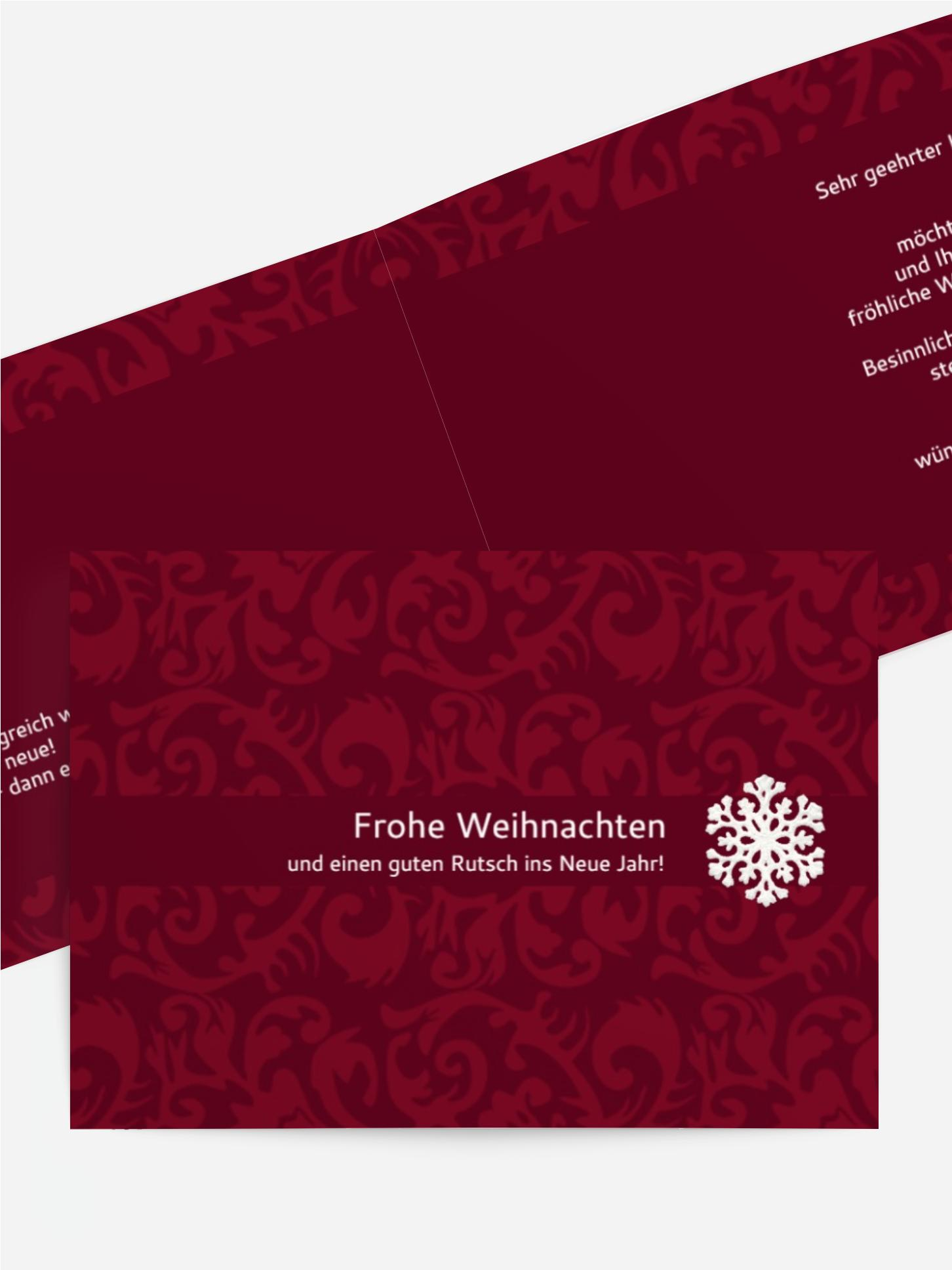 Weihnachtsgrußkarte Flocke Weihnachtsgrußkarte Flocke