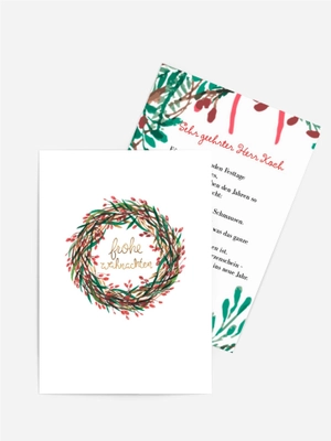 Weihnachtsgrußkarte Weihnachtskranz 2 Weihnachtsgrußkarte Weihnachtskranz 2