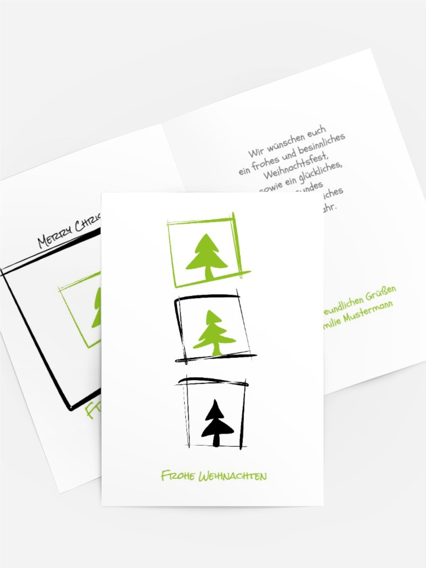 Weihnachtsgrußkarte Bäumchenbild Weihnachtsgrußkarte Bäumchenbild