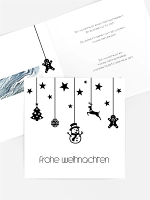 Weihnachtsgrußkarte Schmuckelemente Weihnachtsgrußkarte Schmuckelemente