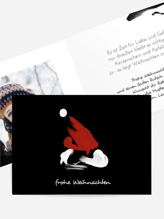 Weihnachtsgrußkarte Farbenmütze Weihnachtsgrußkarte Farbenmütze