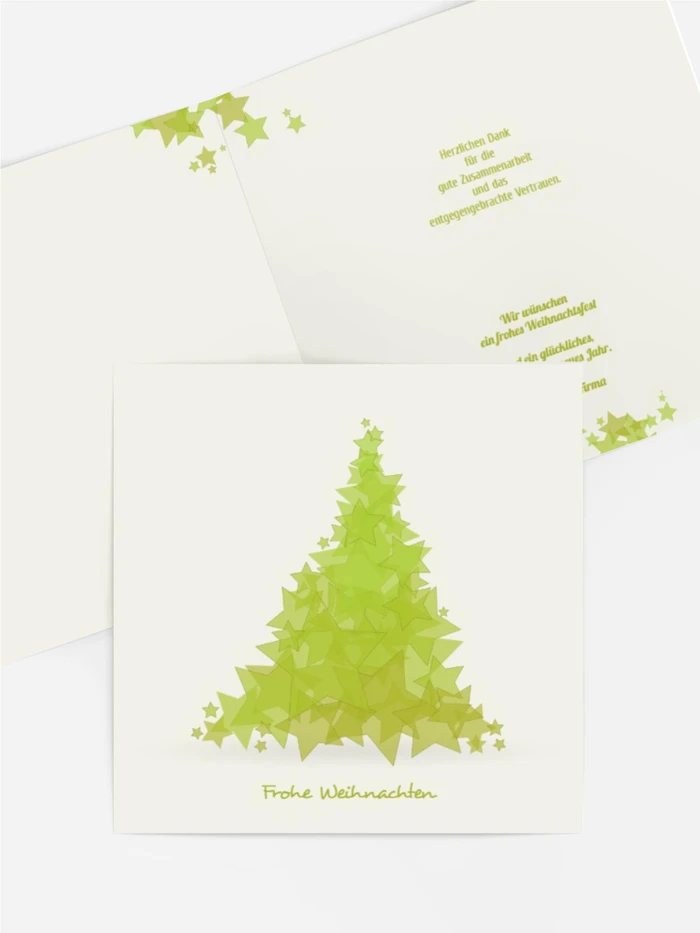 Weihnachtsgrußkarte Designerbaum