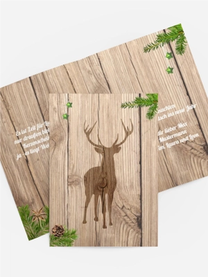 Weihnachtsgrußkarte Holztisch Weihnachtsgrußkarte Holztisch