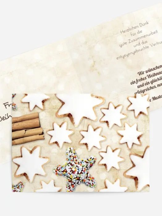 Weihnachtsgrußkarte Plätzchentisch Weihnachtsgrußkarte Plätzchentisch