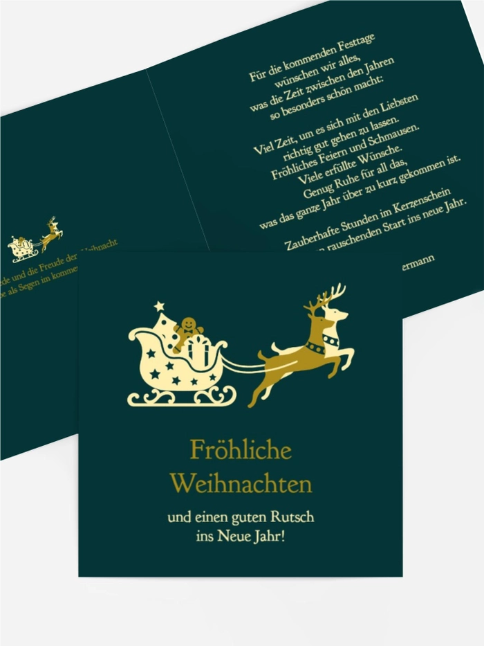 Weihnachtsgrußkarte Kutsche Weihnachtsgrußkarte Kutsche